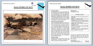 Hawker Hurricane Mk IV - Attack - Warplanes Collectors Club Card - Picture 1 of 1