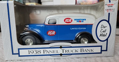 1938 年 IGA Hometown Proud 压铸面板卡车银行 ERTL 限量版 #F245 — 第 1/4 张图片