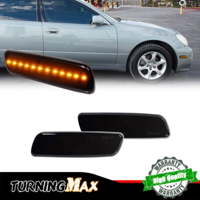 Juego de luces de señalización de estacionamiento de esquina ámbar con lente ahumada para Toyota Lexus Scion Foto 1 de 4