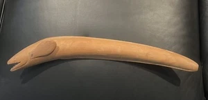 Vintage Pitcairn Island Wandmontage Fisch Intarsien Augen und scharfe Zähne - Bild 1 von 10