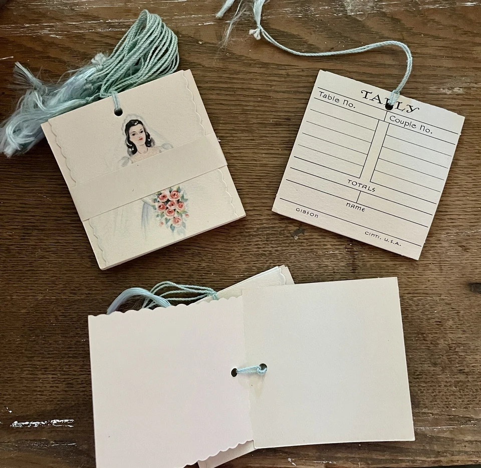 Lote de 16 tarjetas de puntuación Gibson sin usar puente de ducha boda nupcial Foto 1 de 1