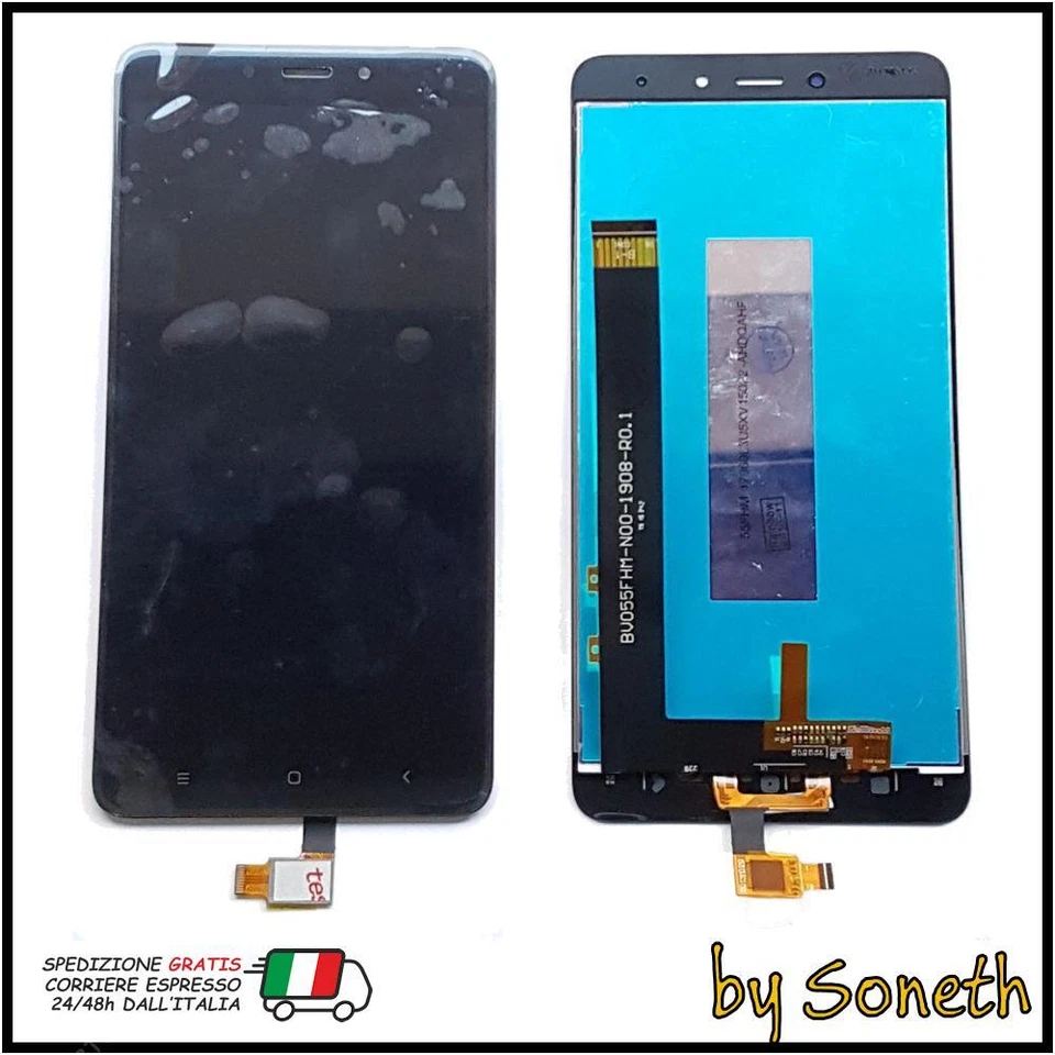 TOUCH SCREEN LCD DISPLAY PER XIAOMI REDMI NOTE 4 2016050 2016051 2016100 NERO - Immagine 1 di 1