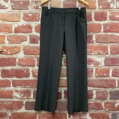 Pantalones Anne Klein para mujer talla 8 gris mezcla de lana pierna ancha oficina trabajo pantalones Foto 1 de 4