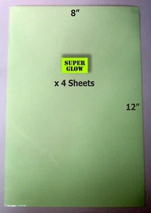 4 Luminescent 8" x 12" water proof decal sheets. Good quality. Long lasting. - Picture 1 of 1