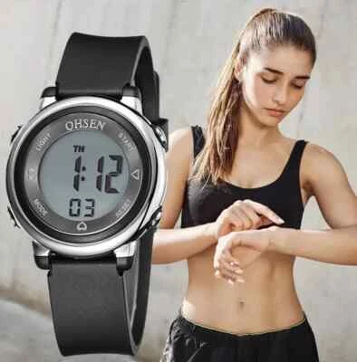 OHSEN Student Kids Unisex Sport Watch Digital LED Waterproof Wristwatch Gift New - Image 1 of 4