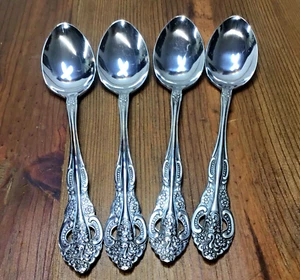 Vintage Orleans Silver Stainless Flatware ORL28 Spoons Japan Set of 4 - Picture 1 of 9