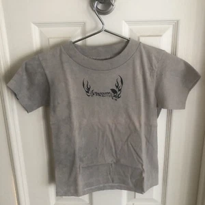 Rainbone Flaming Skull Logo Tan Dyed Short Sleeve S 6-8 T Shirt Fast Ship NEW - Picture 1 of 5