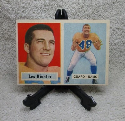 1957 Topps LES RICHTER Football Card #10 - LOS ANGELES RAMS - Image 1 of 3