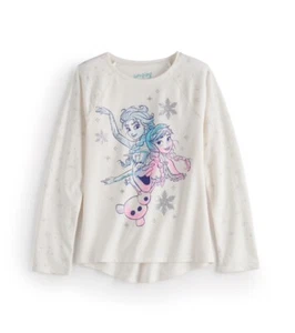Disney’s Frozen Anna and Elsa Long Sleeve Raglan Tee By Jumping Beans Size 7 - Picture 1 of 1