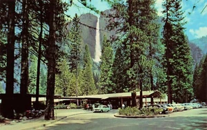 Entrada postal a Yosemite Lodge y Upper Yosemite Falls, Yosemite NP CA - Imagen 1 de 2