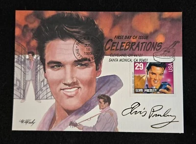 Fleetwood First Day Issue Postcard, 29¢ Elvis Presley, January 8, 1993 Memphis - Image 1 of 2