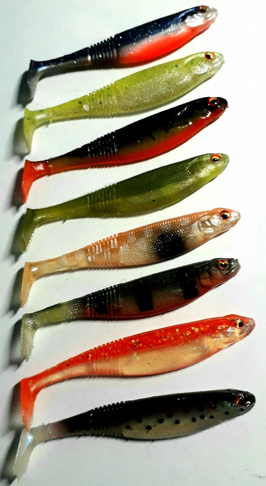 DAIWA PROREX CLASSIC DUCKFIN SHAD 7,5cm Gummifisch 9er SET UV SCHOCKFARBEN SHAD  - Bild 1 von 1