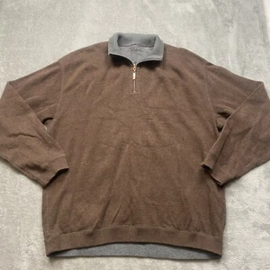 Tommy Bahama Relax Men's Size XL Brown Blend 1/4 Zip Pullover - Picture 1 of 10