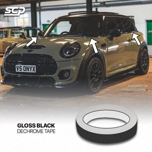 MINI F56 Cooper S JCW Gen 3 Window Surround Beltline Dechrome Tape - Gloss Black - Picture 1 of 8