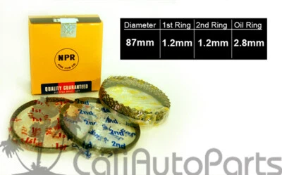 97-01 HONDA PRELUDE Si 2.2L DOHC H22A4 NUEVO JUEGO DE ANILLOS DE PISTÓN RECAMBIO Foto 1 de 2