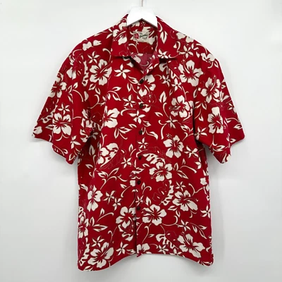 Camisa havaiana vintage Y2K Hilo Hattie masculina média praia costeira Resort Island - Imagem 1 de 4