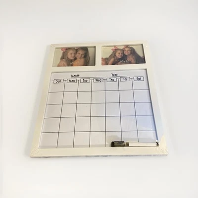 New Month Year Week Dry Erase Board With Picture Frames Factory Sealed White - Image 1 of 2