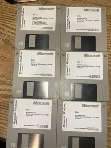 Microsoft Windows Operating System Version 3.1 & DOS 5.0 on 5.25" Floppy Disc - Photo 1/1