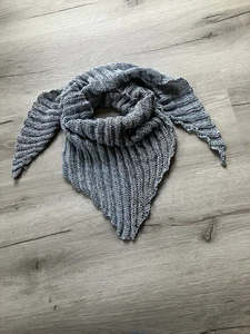 Dreieckstuch - Stola - Schal/blau-grau/ Jeans/Baumwollgem.- Unikat/Neu - Bild 1 von 3