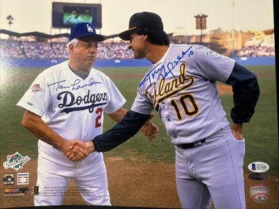 Фотография Томми Ласорды и Тони Ларуссы с ДВОЙНЫМ АВТОГРАФОМ 11x14 ПОДПИСАННАЯ 88 WS 2 СЕРТИФИКАТА ПОДЛИННОСТИ! - Изображение 1 из 4