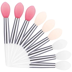 9PCS Reusable Lip Balm Applicator - Silicone Lipstick pink, transparent, red - Picture 1 of 7