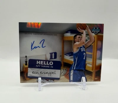2024-25 Bowman Chrome U Kon Knueppel Campus Dorms On Card Auto Duke - Image 1 of 2