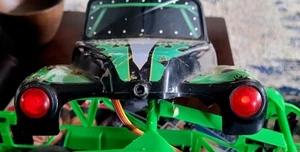 Monster Jam Grave Digger RC Body 1/16 Plastic Black Working Red Front Lights FS - Picture 1 of 6