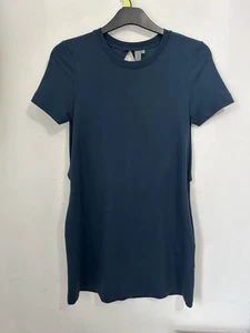 Sweaty Betty Meditate Mini Tee Dress Blue Cutout Twist Back XS Pockets - Picture 1 of 8