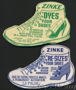 2 ca1940er Original Zinke Schuhreparatur California Stanzschuh Arbeitsaufträge - Bild 1 von 2