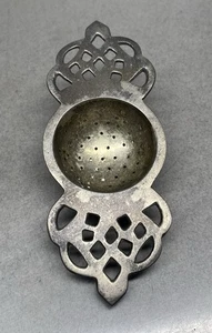 Vintage Tea Strainer Handle Spoon Silver plate - Picture 1 of 7