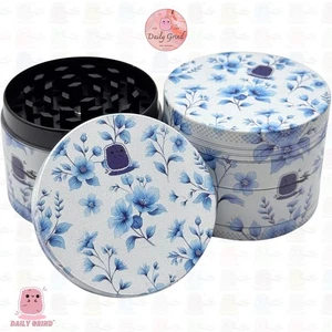 Fine White Bone China - 50mm Metal 4Part Tobacco Grinder Shredder Cute Gift Idea - Picture 1 of 21
