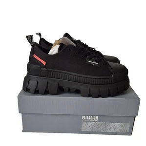 Palladium Platform Sneakers Womens 11 Med Black Black Revolt Lo Tx New in Box - Picture 1 of 7
