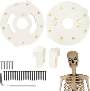 12 Fuß weiß riesig Skelett Kopf Halterung Kit Ersatzteil, inklusive Hals - Bild 1 von 6