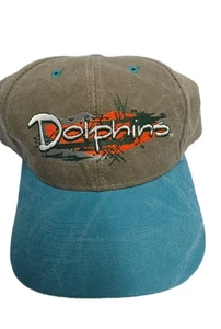 Vintage 90s Miami Dolphins Logo 7 2 Tone SnapBack Hat Cap NFL Spellout - Picture 1 of 10