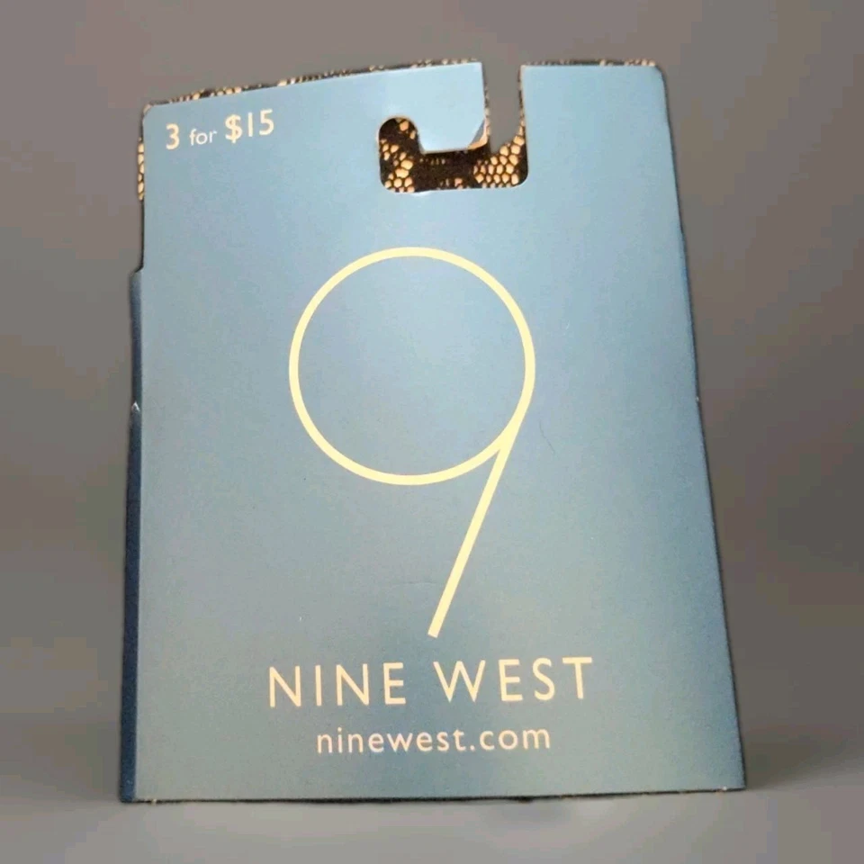 Calcetines negros de encaje Nine West para mujer hasta la rodilla/altos/negro chocolate talla 6-10,5 Foto 1 de 4