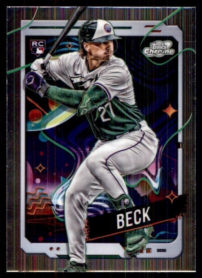 2024 Topps Chrome Cosmic Jordan Beck RC Colorado Rockies #180 - Image 1 of 2