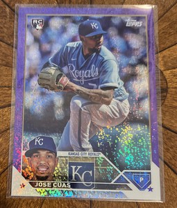 2023 Topps Update Jose Cuas Purple Foil /799 SP RC #US246 Royals Color Match.ish