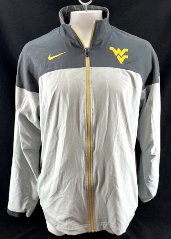 West Virginia Mountaineers Nike Dri-Fit Gray Full Zip Loose Jacket Men's 2XL Cover
