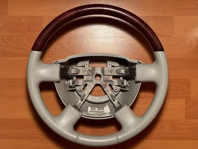 🇺🇸2003-2006 Lincoln Aviator Navigator cuero madera volante gris Foto 1 de 4