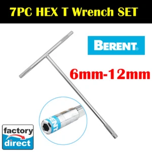 7PC T Bar 6-12mm Handle Chrome Vanadium CRV Socket Wrench Set Auto Repair Tool - Picture 1 of 5