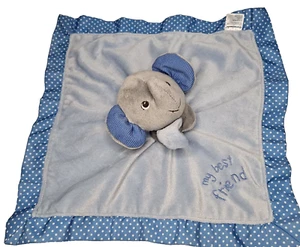 Garanimals Elefant Lovey beste Freundin blau gepunktet Sicherheitsdecke 13" - Bild 1 von 9