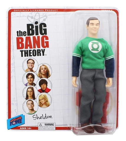 Big Bang Theory Sheldon (Green Lantern/ The Flash) Retro Clothed 8" Figure Cover