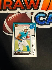 2024 DONRUSS RATED ROOKIE THROWBACK RC #17 JAYLEN WRIGHT MIAMI DOLPHINS - Picture 1 of 2