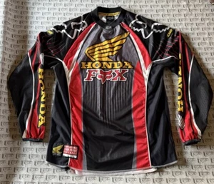 Vintage Fox Racing Honda Motocross Jersey M Professional Team Issue FREE SHIP - Picture 1 of 5