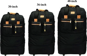 Maleta giratoria con ruedas de lona extensible de 30""/36""/40"" equipaje resistente - Imagen 1 de 18