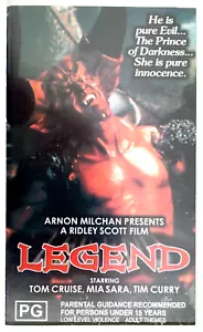 Legend VHS Tape Fantasy Horror Tom Cruise Ridley Scott’s Rare vintage VHS - Picture 1 of 6