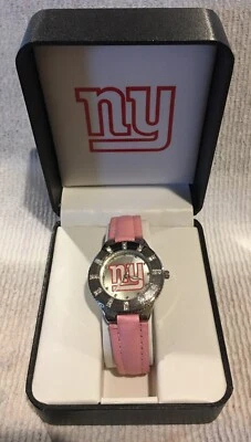 NFL New York Giants Rosa Damas Reloj Caja Regalo Foto 1 de 3