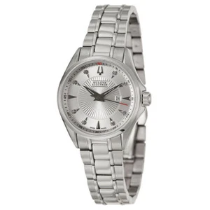 Bulova Accutron 63P106 Diamond Brussels Silver Tone Stainless Women's Watch $695 - Picture 1 of 2