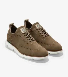 COLE HAAN 4.ZEROGRAND WINGTIP OXFORD RIVERSTONE SUEDE C35741, 9W, NEW IN BOX - Picture 1 of 5
