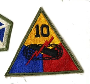 10th Armored Division White Back Patch WWII Vintage Europe Bastogne Germany - Picture 1 of 2